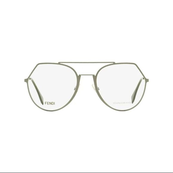 Fendi Demo Geometric Ladies Eyeglasses FF 0329 NEW - Picture 1 of 10